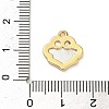 Brass Pave Natural White Shell Flower Charms KK-P301-01C-G-3