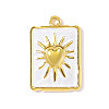 304 Stainless Steel Enamel Pendants STAS-OY002-41G-01-1