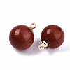 Natural Red Jasper Charms G-N332-024G-13-2