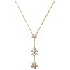 Clear Cubic Zirconia Flower Laria Necklace JN1062B-1