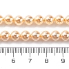 UV Plating Pearlized Glass Pearl Beads Strands GLAA-F128-01A-T6-2