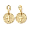 Brass European Dangle Charms KK-H278-01G-02-1