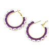 Glass Hoop Earrings EJEW-MZ00827-5