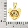 Brass Micro Pave Clear Cubic Zirconia Pendants KK-R159-04G-3