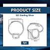 1Pc 925 Sterling Silver Adjustable Ring Components STER-BC0003-97A-P-2