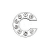 Eco-Friendly Zinc Alloy Slide Charms ALRI-WH0001-01P-C-1