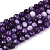 Dyed Natural White Jade Beads Strands G-T139-4mm-60-12-4
