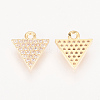 Brass Micro Pave Cubic Zirconia Charms X-ZIRC-Q002-137G-2