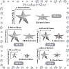 120Pcs 5 styles Iron Display Decorations IFIN-GF0001-50-2