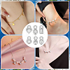 6Pcs 6 Styles 925 Sterling Silver Pave Crystal Rhinestone Charms STER-BC0003-72-5