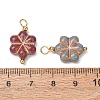 Baking Paint & Golden Metal Enlaced Glass Pendants GL-CBA010C-06G-3