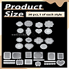 30Pcs 2 Style Waterproof Plastic PET Transparent White Lace Stickers DIY-LP0003-83-2
