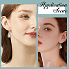 4 Pair Brass Micro Pave Cubic Zirconia Stud Earring Findings KK-BBC0020-01-4
