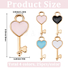 100Pcs 4 Colors Alloy Pendants ENAM-SC0007-88-2