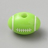 Opaque Acrylic European Beads SACR-CJC0001-34F-1