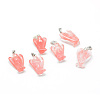 Cherry Quartz Glass Pendants X-G-T032-11-1