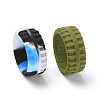 Textured Silicone Wedding Rings RJEW-H547-10-2