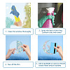 16 Sheets 4 Styles Waterproof PVC Colored Laser Stained Window Film Static Stickers DIY-WH0314-091-3