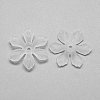 6-Petal Transparent Acrylic Bead Caps FACR-S020-SB518-2