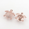 Brass Micro Pave Cubic Zirconia Cabochons ZIRC-Q001-136RG-1