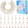 Letter A~Z Alloy Enamel Charms Pendant Locking Stitch Markers HJEW-SC00080-1