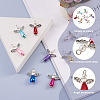 80Pcs 2 Style Imitation Pearl Acrylic Pendants OACR-CD0001-07-3