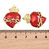 Brass Enamel Pendants KK-CBACBC6-02C-G-3