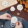 4Pcs 4 Styles Felt & Alloy Lapel Pins for Clothes JEWB-PH0001-64-3