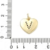 Brass Micro Pave Clear Cubic Zirconia Pendants KK-D229-01G-22-3