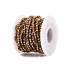 Handmade Brass & Glass Beaded Link Chains CHC-Q021-04C-G-2
