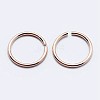 925 Sterling Silver Open Jump Rings STER-F036-02RG-0.7x6mm-2