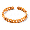 Spray Painted Brass Cuff Bangles BJEW-Q700-001G-1