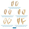 Brass Micro Pave Cubic Zirconia Hoop Earring Findings KK-PJ0001-06G-9