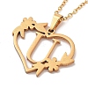 PVD Vacuum Plating 201 Stainless Steel Pendant Necklaces NJEW-R267-02U-G-4