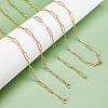   Brass Textured Paperclip Chain Necklace Making MAK-PH0004-31-2