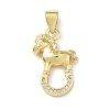 Brass Micro Pave Clear Cubic Zirconia Pendants KK-A303-05B-G-1