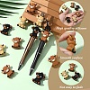 15Pcs 3 Colors Highland Cattle Silicone Beads SIL-YW0001-97-3