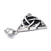304 Stainless Steel Pendants STAS-C065-15AS-3