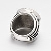 Fashionable Retro Men's 316 Stainless Steel Wide Band Finger Rings RJEW-J066-33-23mm-4