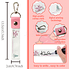 PU Leather & Cotton Name Marker Keychain AJEW-WH0514-037-2