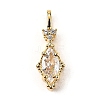 Brass Micro Pave Cubic Zirconia Pendants KK-F901-02A-G-1