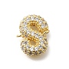 Brass Micro Pave Cubic Zirconia Links KK-I717-04S-1