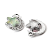 UV Plating Alloy Glass Pendants FIND-K032-25P-2