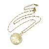 Brass Micro Pave Clear Cubic Zirconia Tree of Life Pendants NJEW-H066-01F-G-2