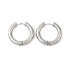 Tarnish Resistant 202 Stainless Steel Huggie Hoop Earrings EJEW-O087-08J-P-1