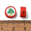 Christmas Theme Handmade Polymer Clay Beads CLAY-M005-09-3