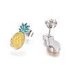 304 Stainless Steel Enamel Stud Earrings EJEW-F234-04P-2