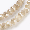 Electroplate Glass Beads Strands X-GLAA-K027-FR-B03-3