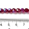 Electroplate Transparent Glass Beads Strands EGLA-A035-T6mm-L02-4