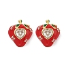 Brass Micro Pave Clear Cubic Zirconia Stud Earrings EJEW-F895-27B-01G-4